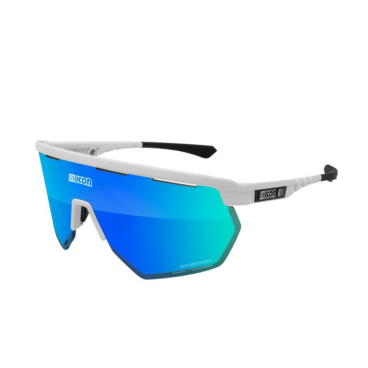 Очки велосипедные Scicon Aerowing Multimirror, Blue +Rain Clear /White gloss