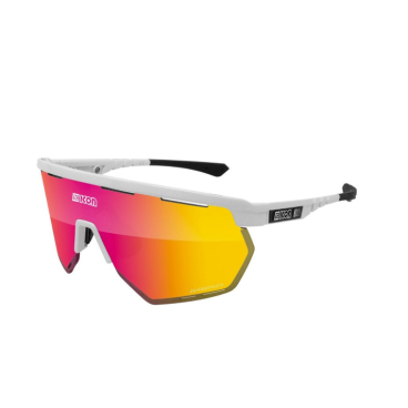 Очки велосипедные Scicon Aerowing Multimirror, Red +Rain Clear /White gloss