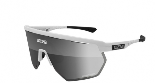 Очки велосипедные Scicon Aerowing Multimirror, Silver +Rain Clear /White gloss