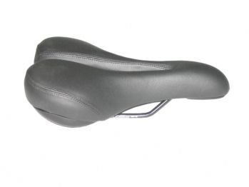 Седло VELO VL-3205 Комфорт. 268х173мм. 422г. Вентилируемое. Чёрное. Наполнение поролон. Обшивка - PU