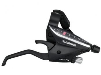 Шифтер/тормозная ручка SHIMANO ST-EF65-L2 ALTUS для V-brake левая, под два пальца, 3 скорости, черная