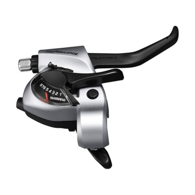 Шифтер/тормозная ручка SHIMANO Tourney, TX800, 8ск, тр. 2050мм, серебро