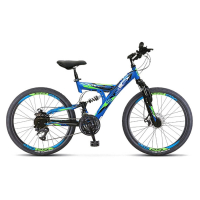 Велосипед Stels Focus MD 24" 18-sp V010 Синий/Чёрный (2022)