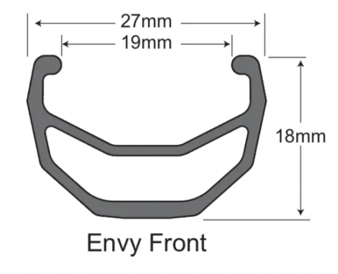 Обод 20" 36h SunRingle Envy Front Ano Welded Black