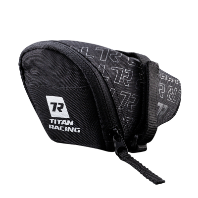Сумка подседельная Titan Racing Club Port 13*5.5*7.5cm, крепление на ремешке, Black