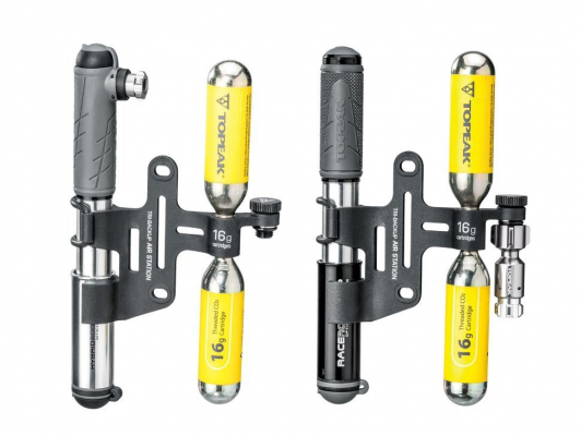 Держатель Tri-BackUp TOPEAK для установки нагнетателя CO2, картриджей CO2 и мини-насоса