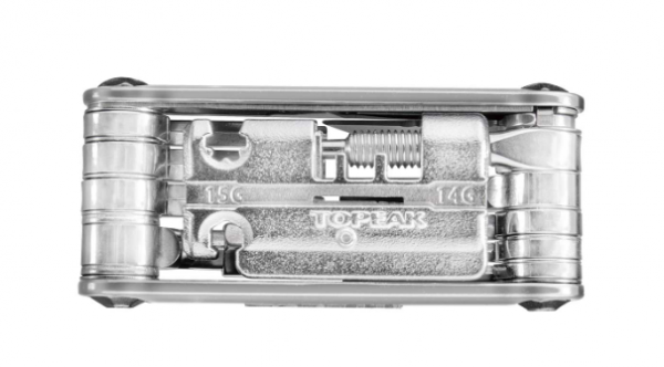 Мультитул TOPEAK MINI P20, 20 предметов, W/CHAINLINK TOOL, с чехлом, SILVER