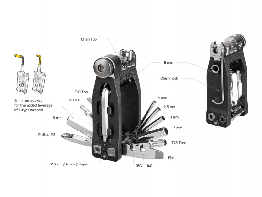 Мультиинструмент TOPEAK NINJA MASTER+ TOOLBOX T16