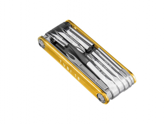 Мультитул велосипедный TOPEAK TUBI 18, 18 функций, MINI TOOL, GOLD