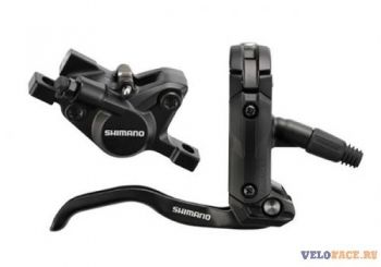 Тормоз SHIMANO дисковый гидравлический BR-M445L с ручкой BL-M445L, передний, пластиковая колодка, гидролиния 800мм