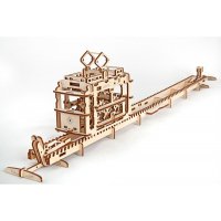 Конструктор 3D-Пазл UGEARS Трамвай с рельсами