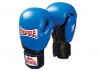 Тренировочные боксерские перчатки Lonsdale Pro Safe (кожа/синие/на липучке) 14oz, 16oz, 18oz 25943
