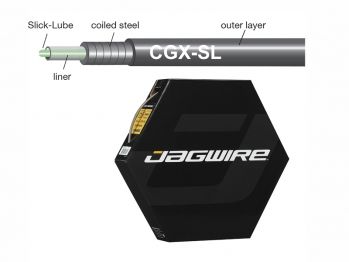 Троса рубашка JAGWIRE  5мм CGX со смазкой 30 м "титан"