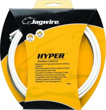 Тросы JAGWIRE  с оболочками для переключателей комплект Universal Sport Shift, белый