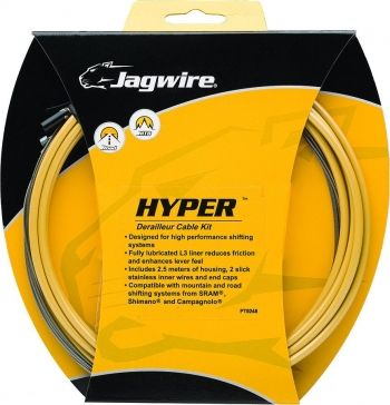 Тросы с оболочками JAGWIRE  для переключателей комплект Universal Sport Shift, золото