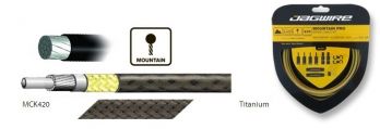 Тросы тормозные JAGWIRE  комплект Mountain Pro Brake для МТВ, с пятислойной усиленной оболочкой, титан