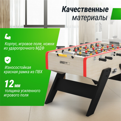 Игровой стол Unix line Футбол - Кикер (140х70см) Light Wood