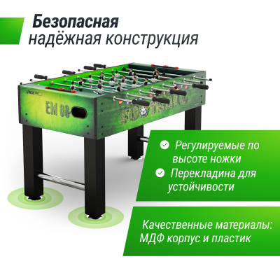 Игровой стол Unix line Футбол - Кикер (140х74 cм) Green