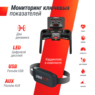 Беговая дорожка UnixFit T-1550 PRO (LED)