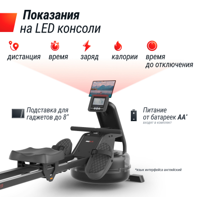 Гребной тренажер UnixFit Water Rower 340