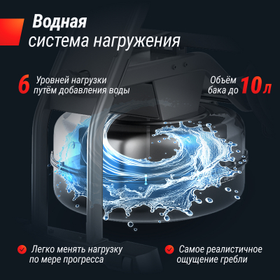 Гребной тренажер UnixFit Water Rower 340