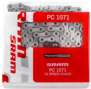 Велосипедная цепь   SRAM 10v sram pc-1071 hollow pin + powerlock 10sp.