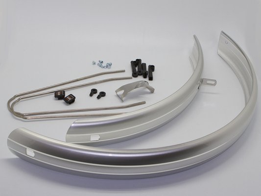 Крылья  SKS PET 60мм, 20", серебристые, с U-стойками