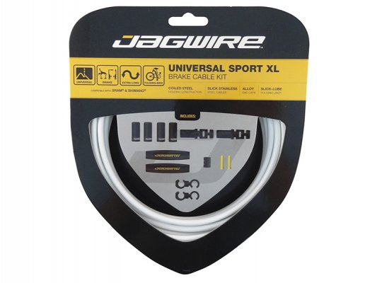 Тросы с оболочками для тормозов JAGWIRE длинные комплект Universal Sport Brake xl, белый