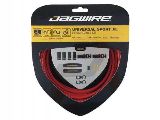 Тросы с оболочками  JAGWIRE для тормозов длинные комплект Universal Sport Brake xl, красный