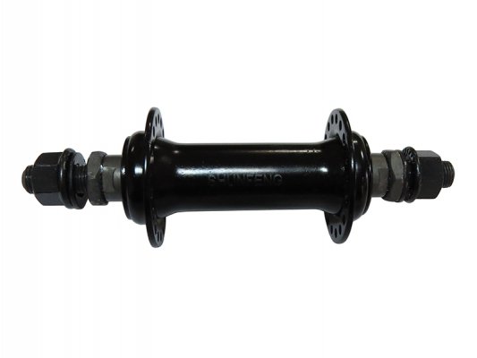 Втулка  TBS MTB передняя стальная 3/8x14Gx36Hx100x140 на гайках чёрная