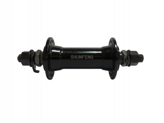 Втулка  TBS MTB передняя алюминиевая 3/8x14Gx36Hx100x140 на гайках чёрная