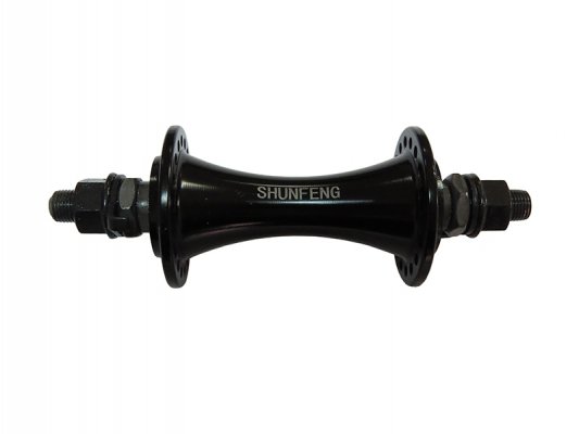 Велосипедная втулка Shunfeng TBS ROAD передняя алюминиевая 3/8x14Gx36Hx100x140 на гайках 
