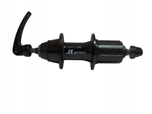 Втулка задняя  JOY TECH d362tse кассетная, mtb, под диск, 36h, ось m10х145х135мм, с эксцентриком 148,5мм, алюминий, чёрная