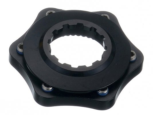 Адаптер втулка  ALHONGA Center Lock/ ротор 6 болтов, чёрный