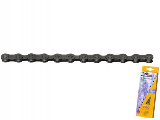 Цепь  TBS TB-65 8 скоростей, 1/2"x3/32", 116L, чёр./чёр., с соед. звеном, в торговой упаковке  Аналог KMC Z72