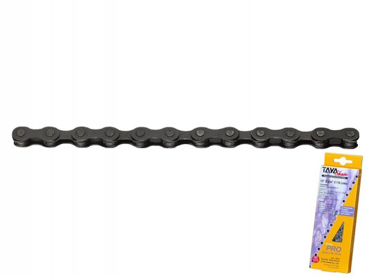 Цепь  TBS TB-408 5-6 скоростей, 1/2"x3/32", 116L, чёр./чёр., с соед. звеном, в торговой упаковке  Аналог KMC Z33