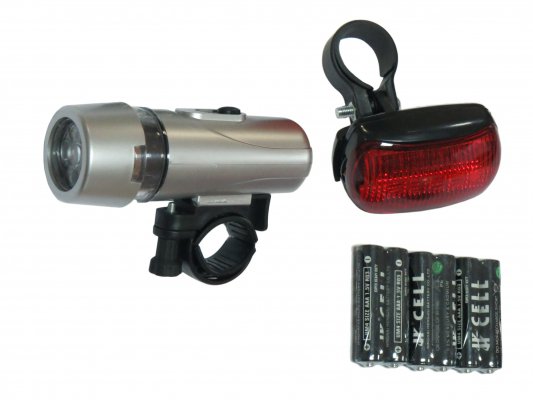 Комплект освещения TBS SH-203A(серебро- 5 диодов, 3 режима)+SH-103(5 диодов, 3 режима)батарейки в компл., в торгов...