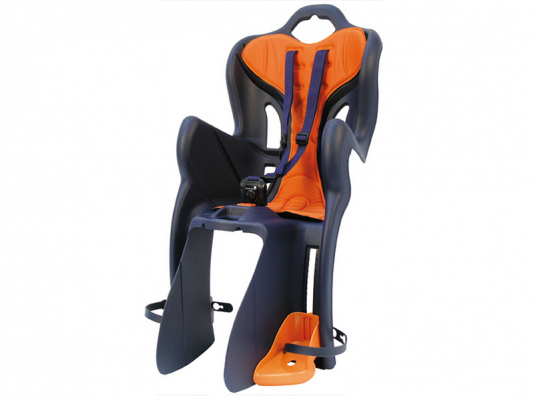Детское заднее велокресло BELLELLI B-One Clamp. Цвет: кремовый, темно-серый, серебристый, темно-синий. Вес до 22 килограмм