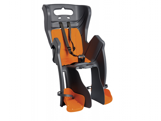 Детское заднее велокресло BELLELLI Little Duck Standard Multifix. Цвет: желтый светоотражающий, темно-серый, темно-синий, серебристый. Вес до 22 килограмм
