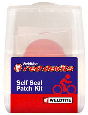 Аптечка WELDTITE RED DEVIL, 6 круглых суперзаплаток-самоклеек, шкурка, блистер (Англия)