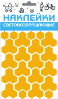 Набор наклеек световозвращающих  "Кристалл" желтый, COVA SPORT