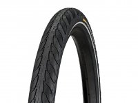 Покрышка  CONTINENTAL Contact+ City 28 x 1 3/8 x 1 5/8, (37-622) чёрная с светоотражающей полосой