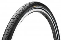Покрышка CONTINENTAL Ride City 28 x 1 3/8 x 1 5/8, (37-622) чёрная, с светоотражающей полосой.