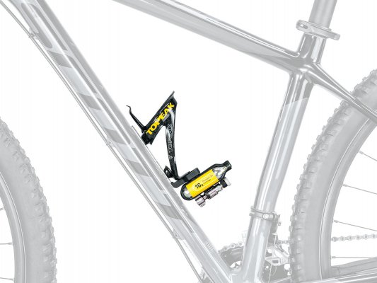 Адаптер под флягодержатель  TOPEAK Ninja CO2 Ninja Cage Mount w/Micro AirBooster & 2pcs 16g CO2 cartridge