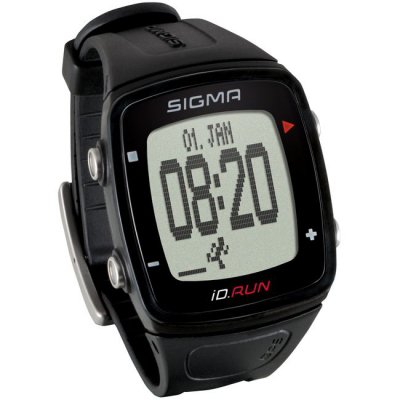 Часы спортивные  Sigma SPORT iD.RUN: скорость и расстояние (на основе GPS), индикатор расстояния, счётчик кругов, месячная статистика, личные достижения, отслеживание активности. Чёрный