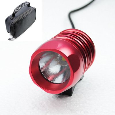 Велосипедный и налобный фонарь FanShine 1600-люмен, 3 режима. (красный)