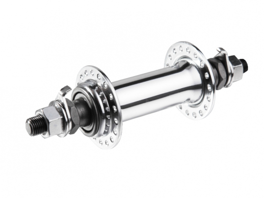 Втулка TBS MTB,32H, передняя стальная 3/8x14Gx100x140 на гайках серебристая