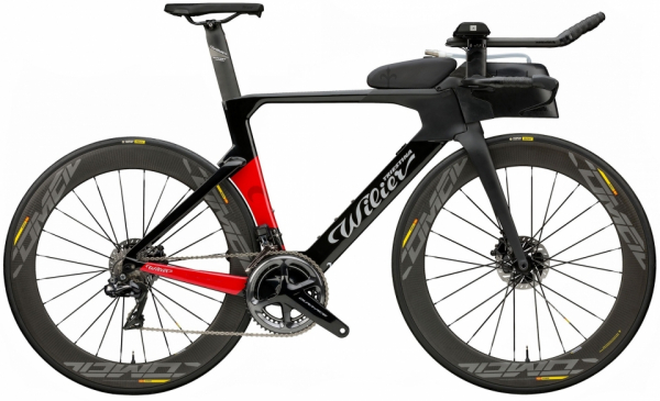 Велосипед Wilier Turbine Crono Ultegra Di2 Disc 12 V Cosmic SL45 Черный/красный (2022)