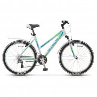 Велосипед  Stels Miss 6500 (рама 17.5) Белый/салатовый/голубой